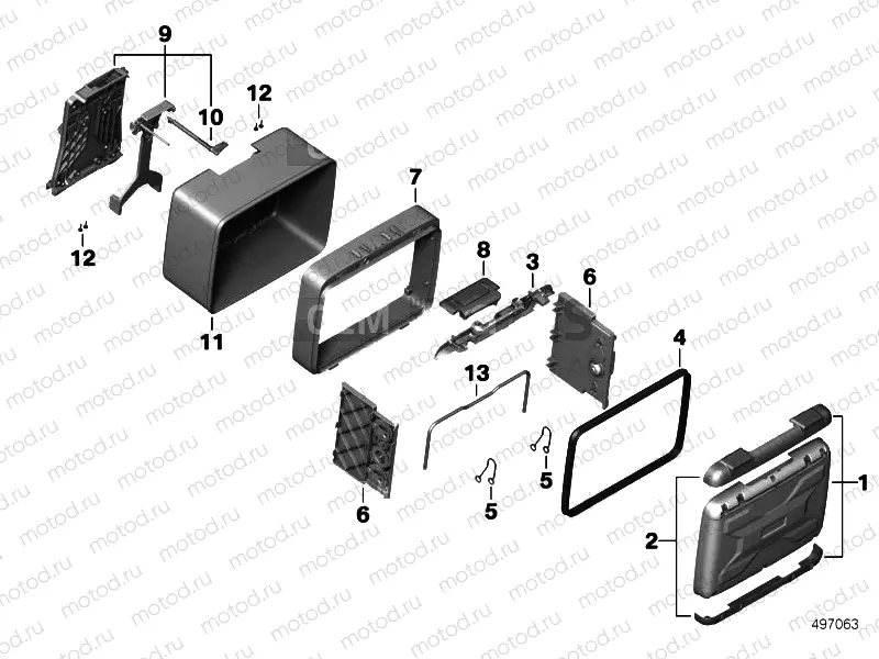 SINGLE PARTS VARIO-TOPCASE
