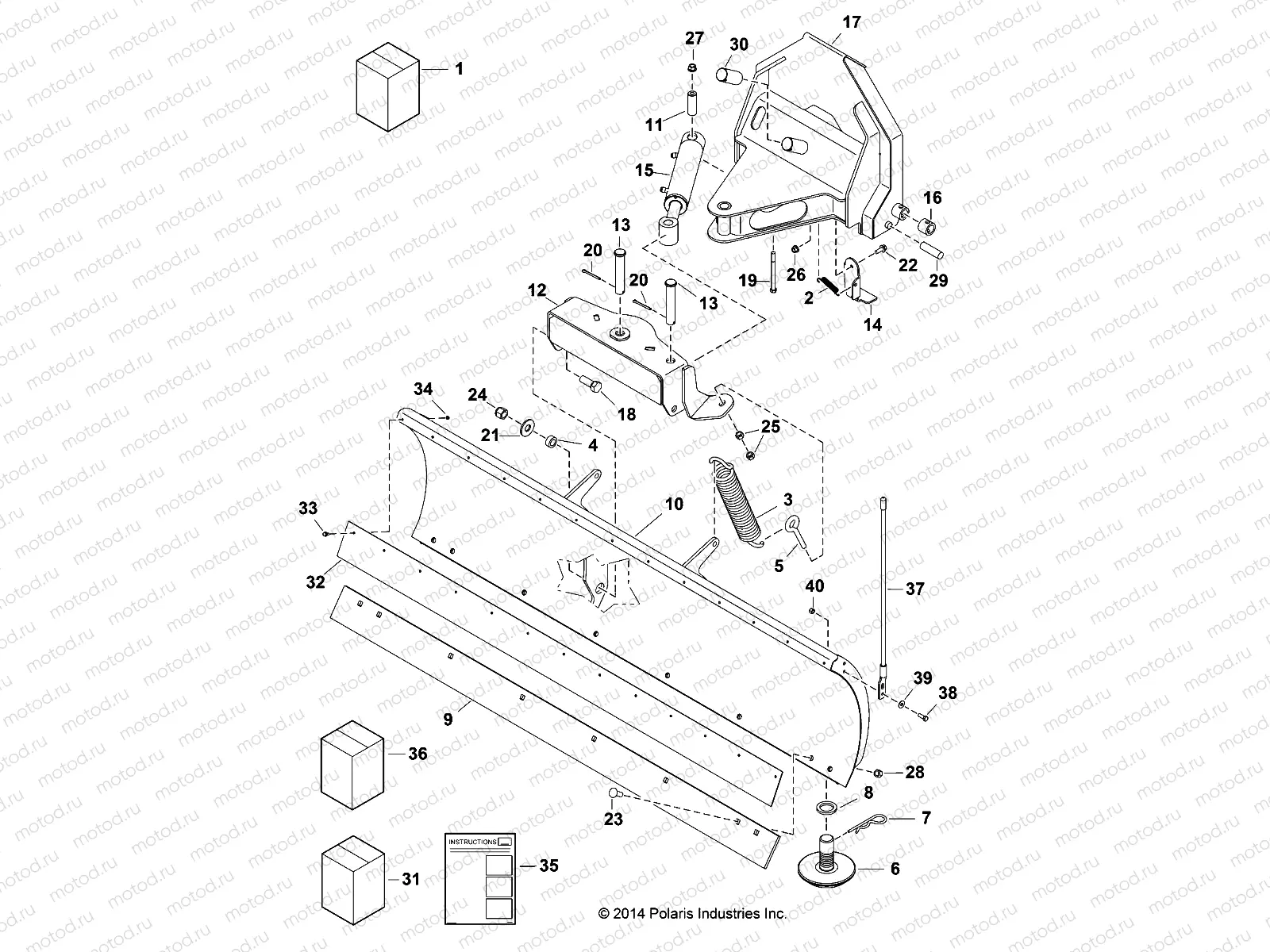 SNOW BLADE | SNOW BLADE, MAIN FRAME - D142M9JDJ-BLD (49BRUTUSBLADE14BLADE)
