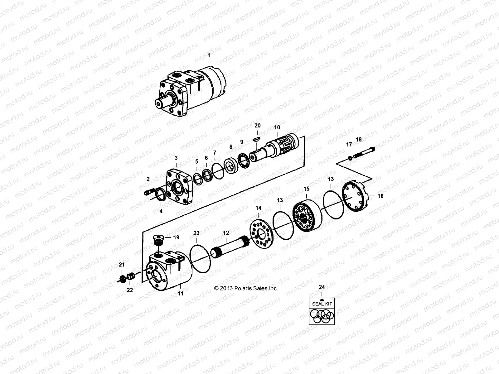 SNOW BLOWER | SNOW BLOWER, CHUTE ROTATOR MOTOR - D151M/2MPD1AJ-BLWR (49BRUTUSMOTORHYD2594)