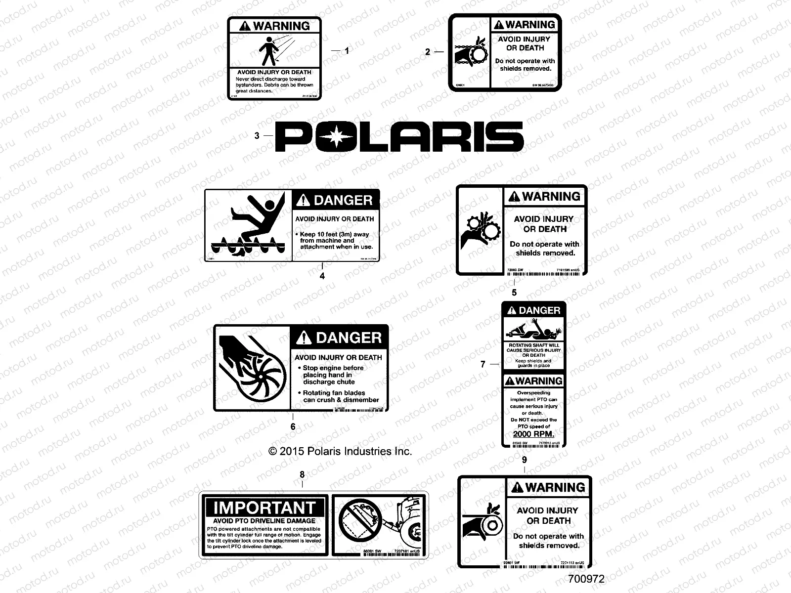 SNOWBLOWER - DECALS (700972) | SNOWBLOWER - DECALS (700972)