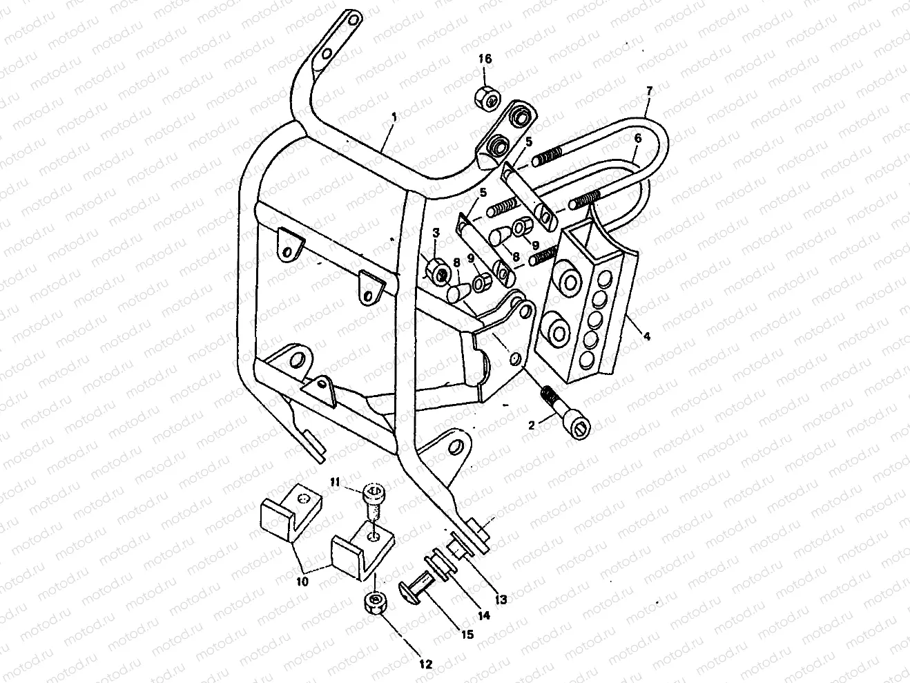 SOPORTE CARENADO Y PLACA TOPE