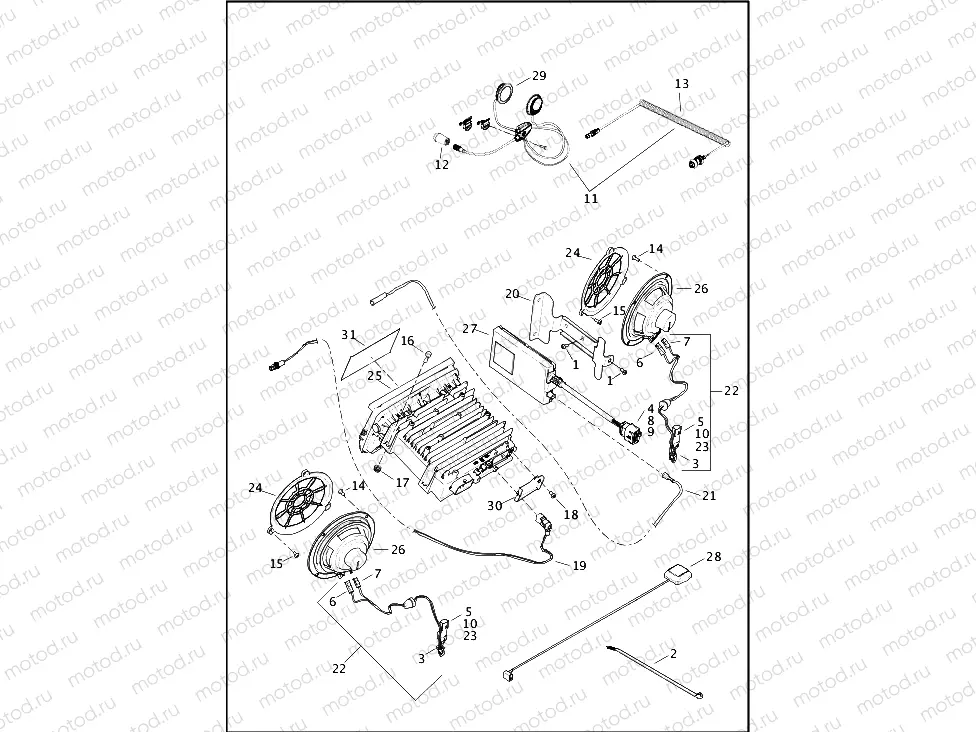 SOUND SYSTEM - FLHTCU,FLHTCUL,FLHTK,FLHTKL,FLHX AND FLHXS (2 OF 2)
