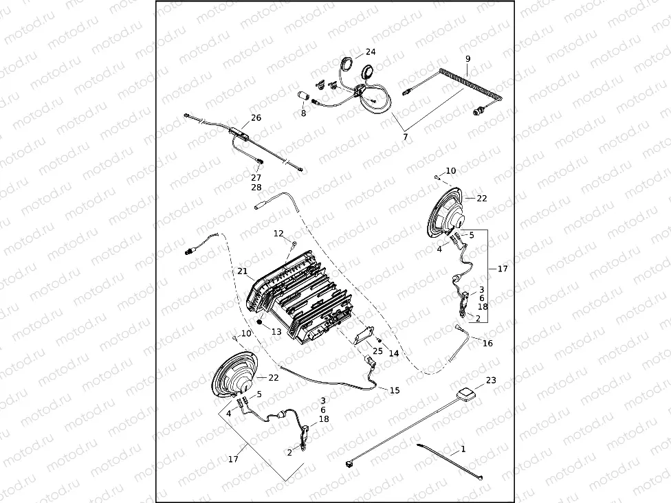 SOUND SYSTEM - FLHTK, FLHX, FLHXS AND FLH (1 OF 2)