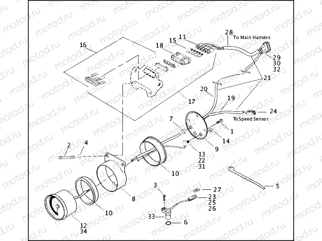SPEEDOMETER - 883/1200 CUSTOM