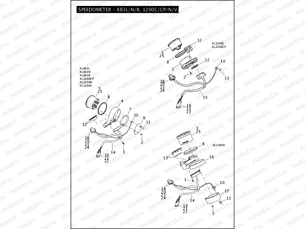 SPEEDOMETER - 883L/N/R, 1200C/CP/N/V/X