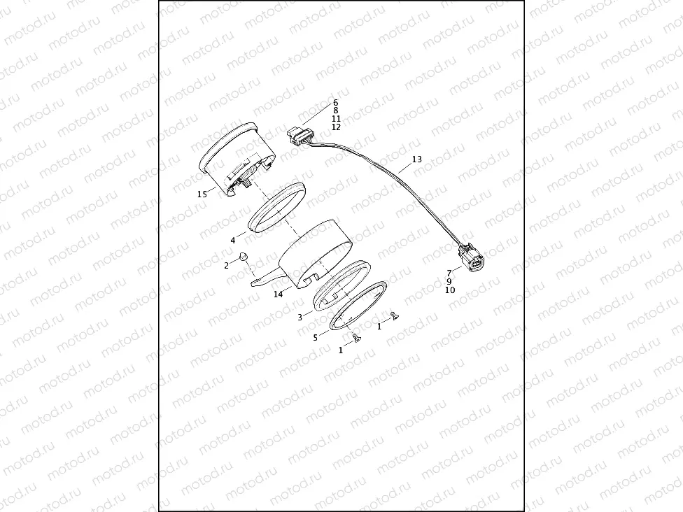 SPEEDOMETER AND BRACKET - FLHP