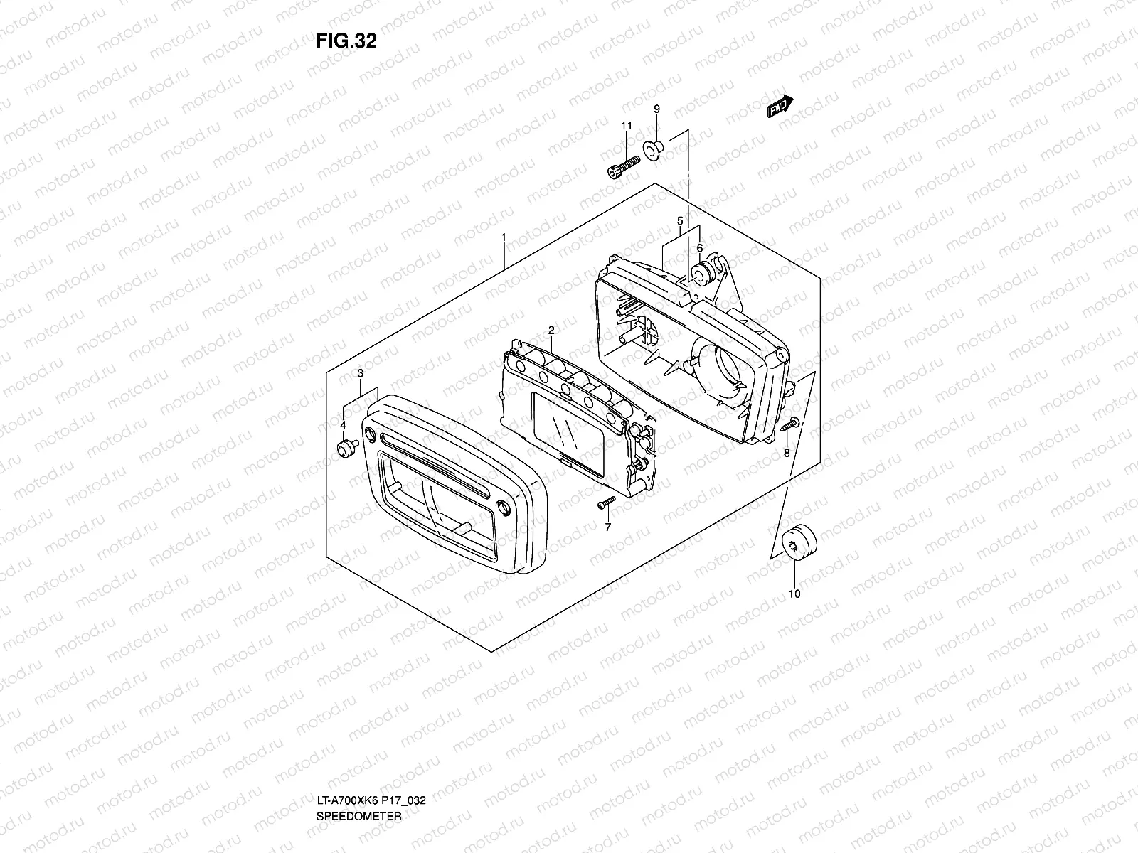 SPEEDOMETER (~F.NO.5SAAP41A 67110000)