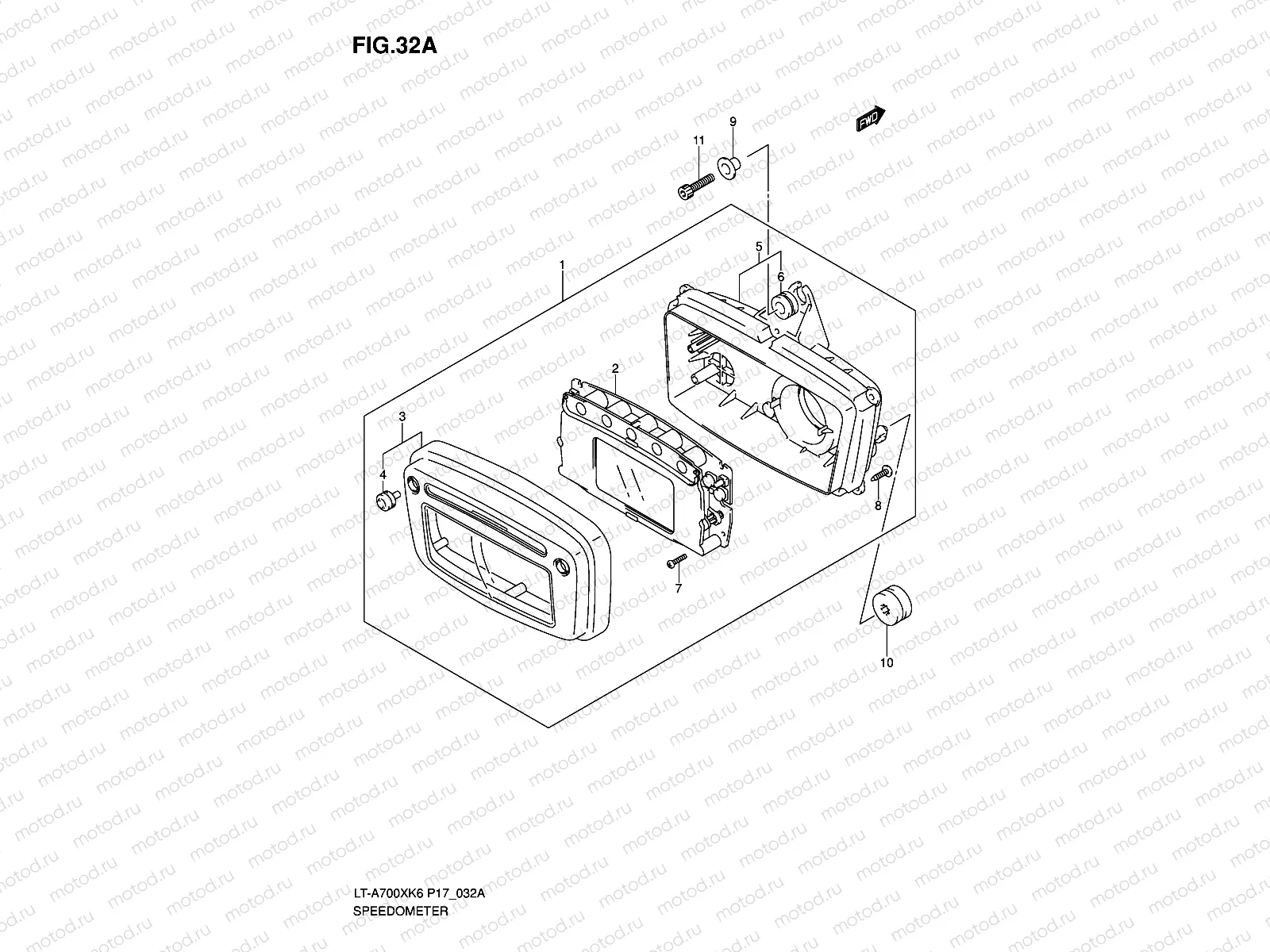 SPEEDOMETER (F.NO.5SAAP41A 67110001~)