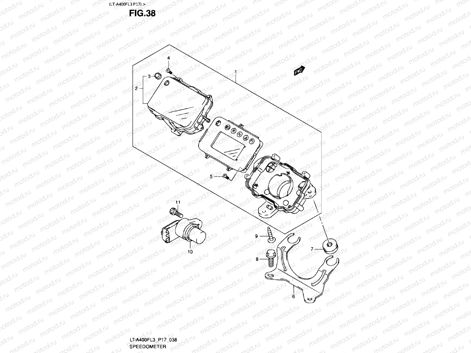 SPEEDOMETER (LT-A400FL3 P17)