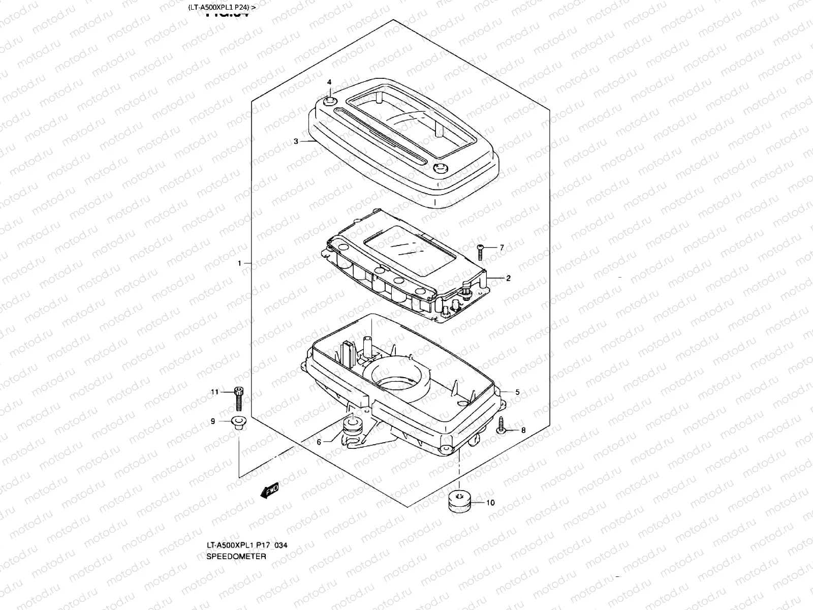 SPEEDOMETER (LT-A500XPL1 P24)