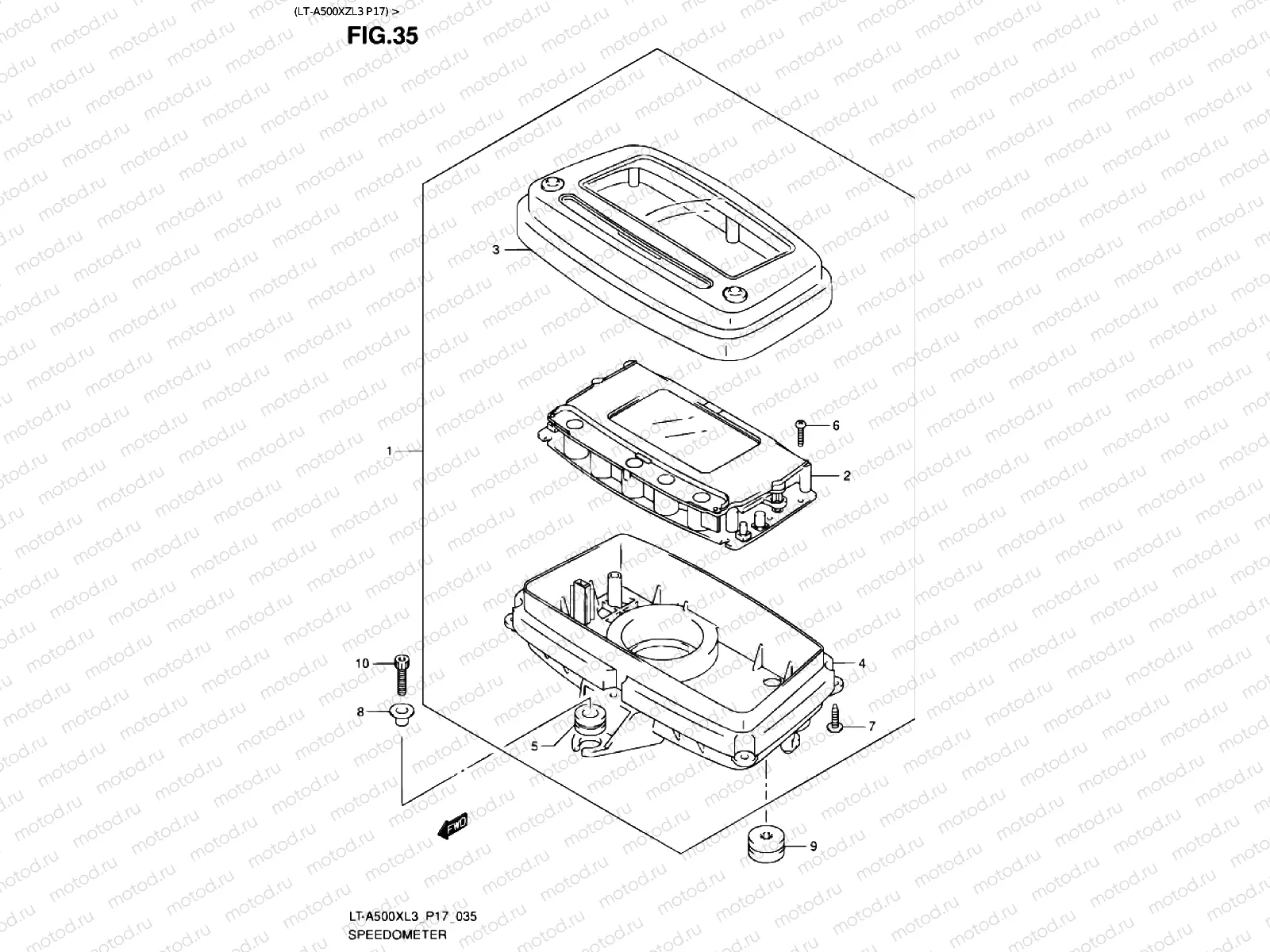 SPEEDOMETER (LT-A500XZL3 P17)