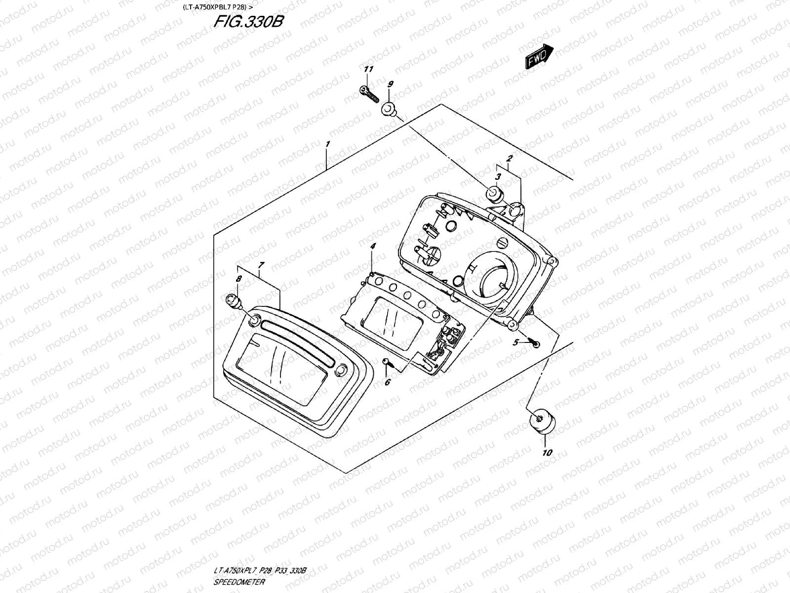 SPEEDOMETER (LT-A750XPBL7 P28)