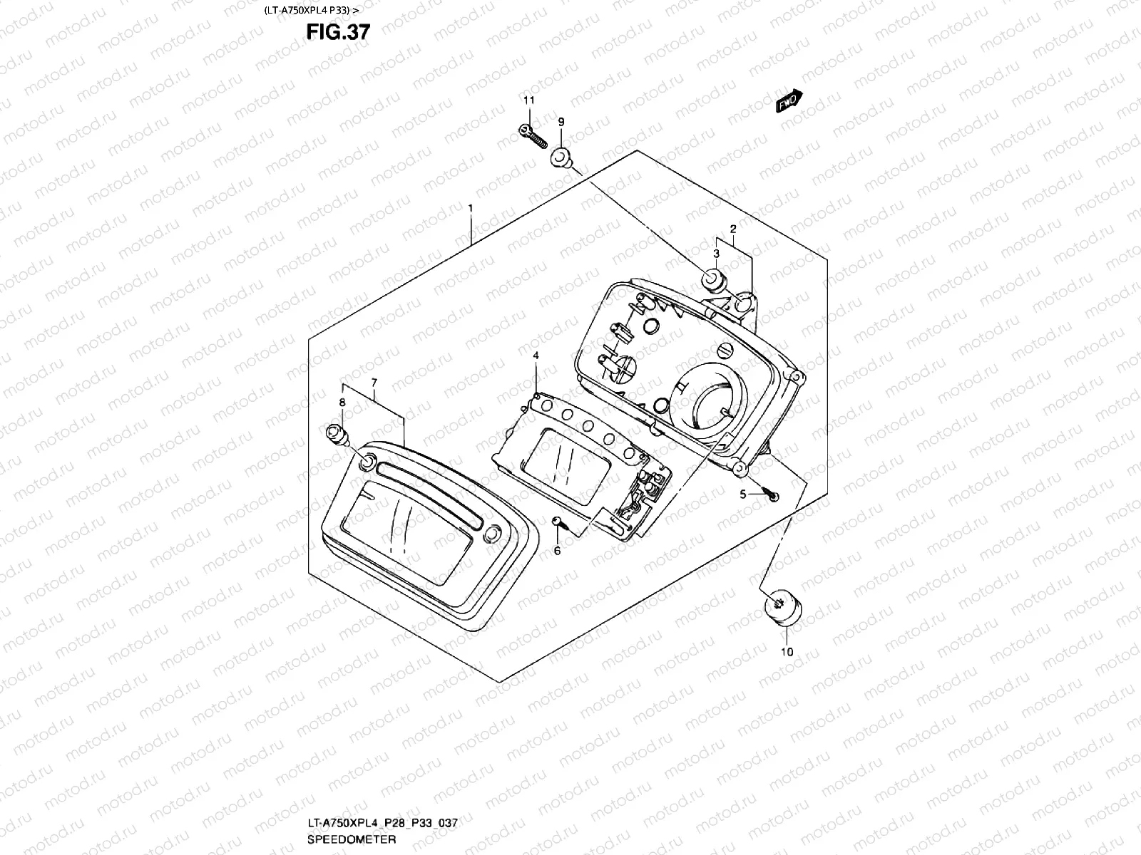 SPEEDOMETER (LT-A750XPL4 P33)