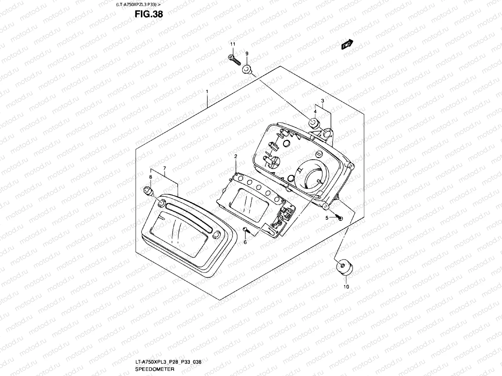 SPEEDOMETER (LT-A750XPZL3 P33)