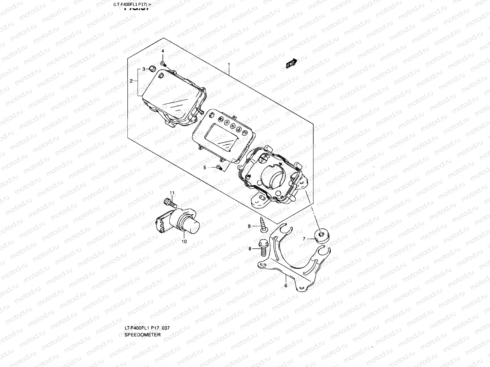 SPEEDOMETER (LT-F400FL1 P17)