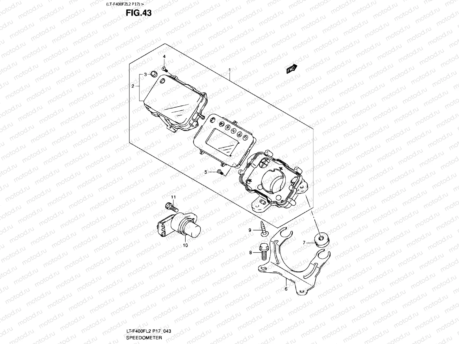 SPEEDOMETER (LT-F400FZL2 P17)