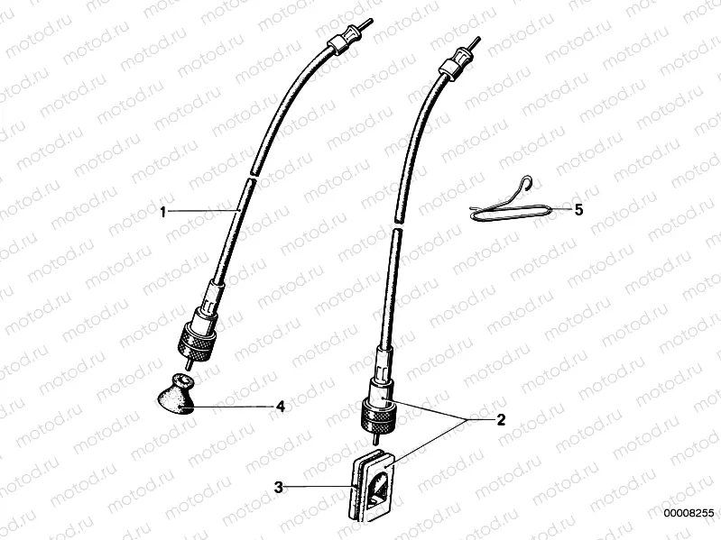 Speedometer shaft/rev-counter shaft