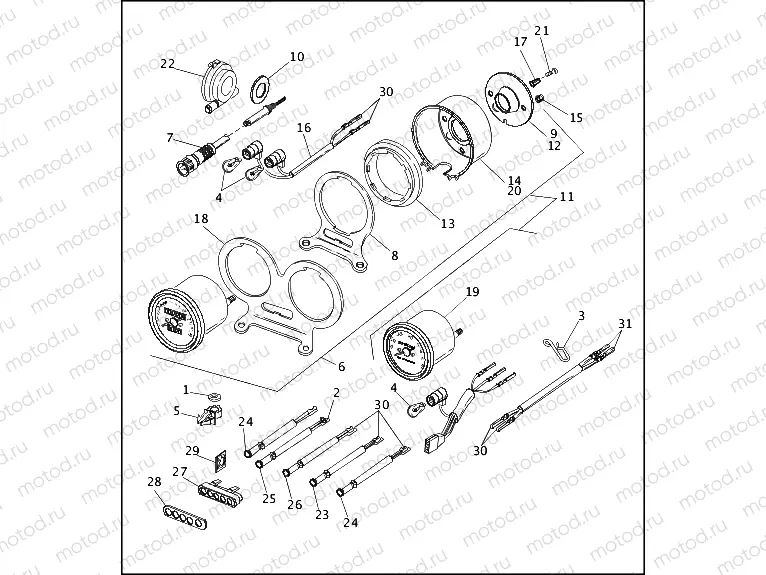 SPEEDOMETER & TACHOMETER - 1993