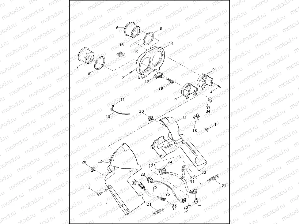 SPEEDOMETER & TACHOMETER - FLTRU & FLTRX