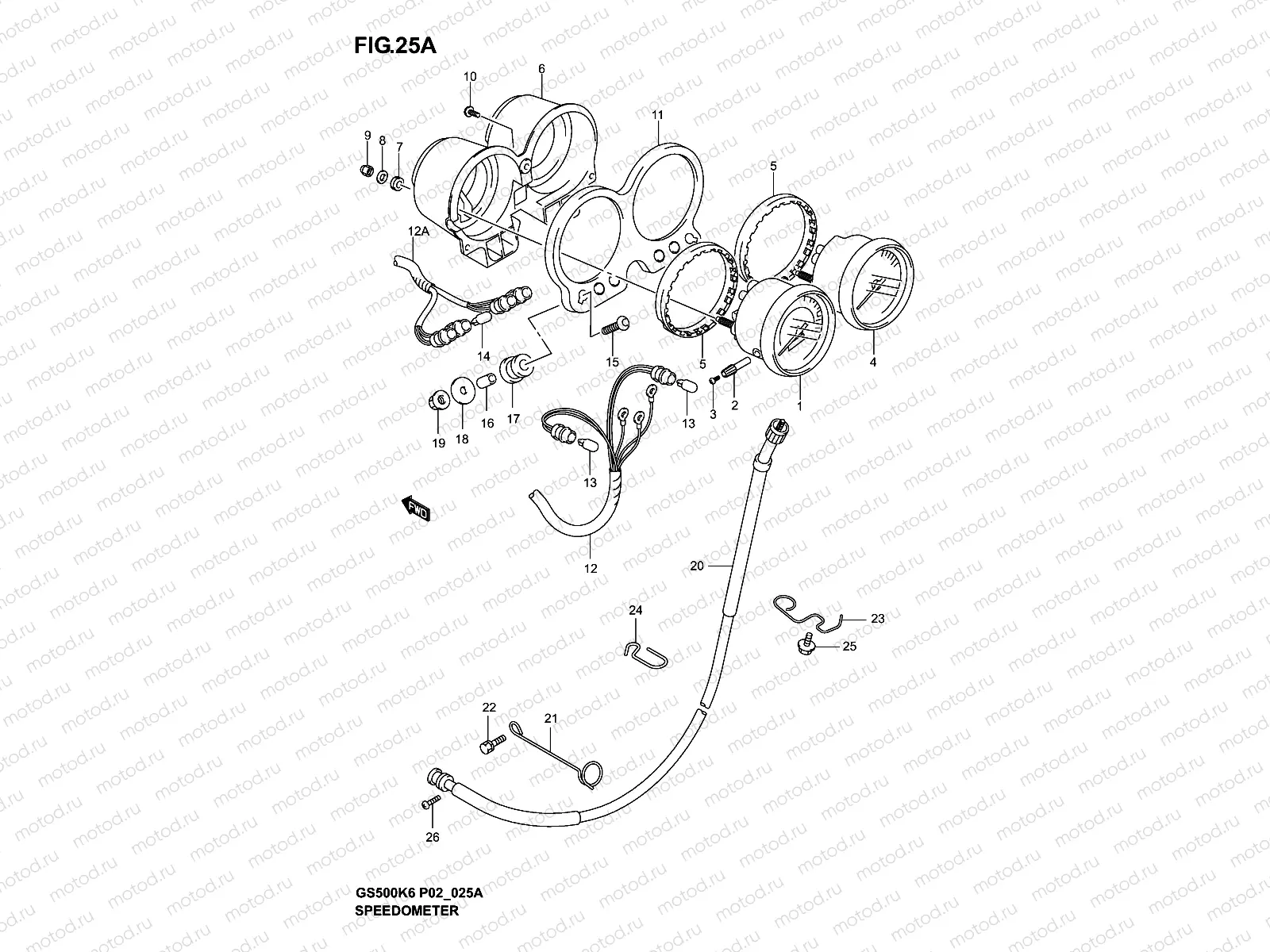 SPEEDOMETER - TACHOMETER (GS500K4/K5/K6/UK4/K5/K6)