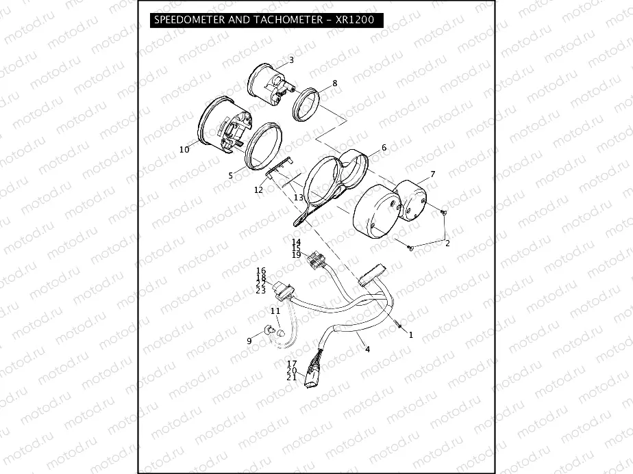 SPEEDOMETER & TACHOMETER - XR1200