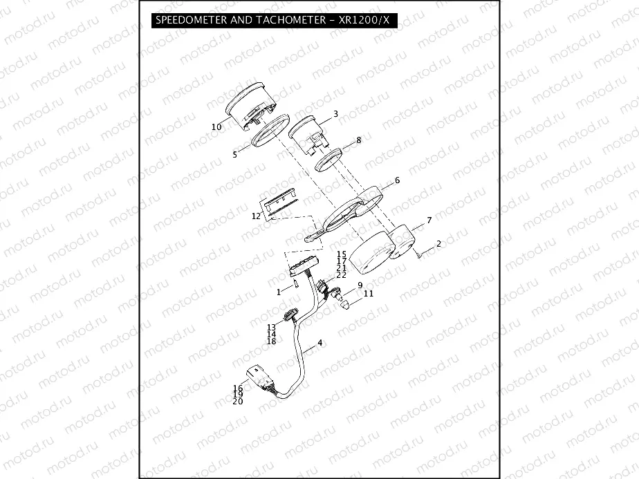 SPEEDOMETER & TACHOMETER - XR1200/X