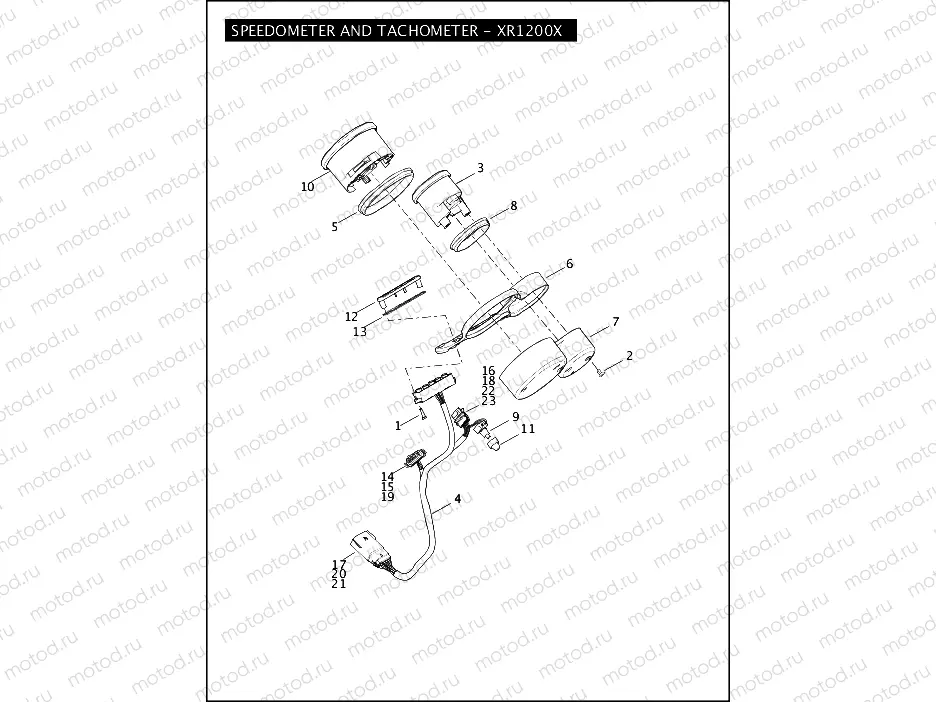 SPEEDOMETER & TACHOMETER - XR1200X