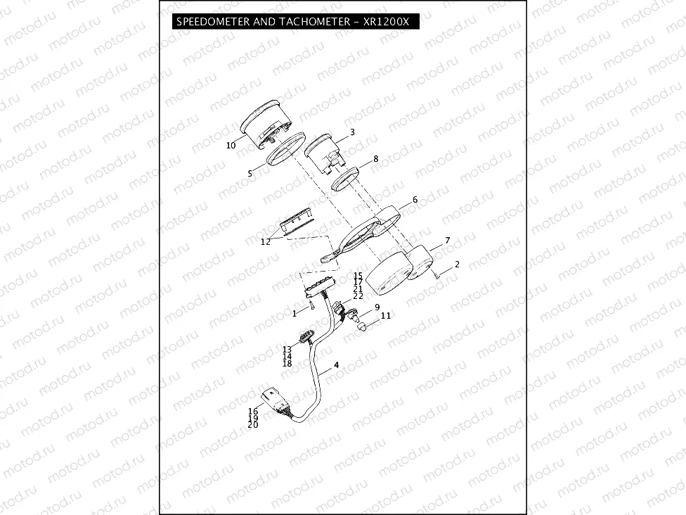 SPEEDOMETER & TACHOMETER - XR1200X