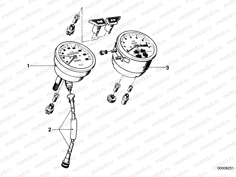 Speedometer/rev. counter