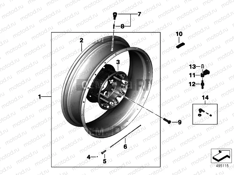 SPOKE WHEEL, REAR