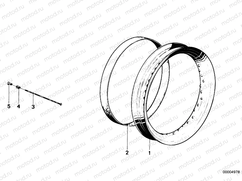 Spoke wheel rim/spoke