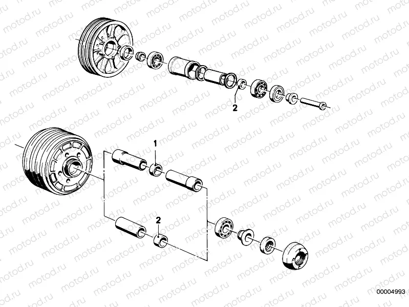 Spoke wheel-shim