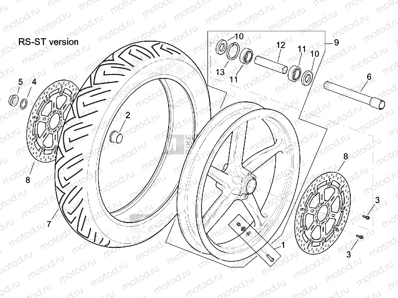 ST-RS version front wheel