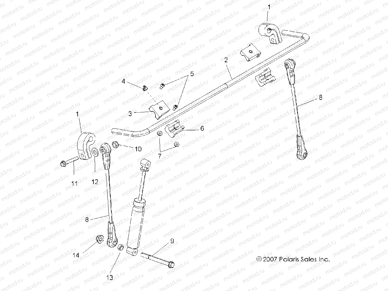 STABILIZER BAR | STABILIZER BAR, FRONT - R08VH76AD/AG (49RGRSTABILIZERFRT08VISTA)