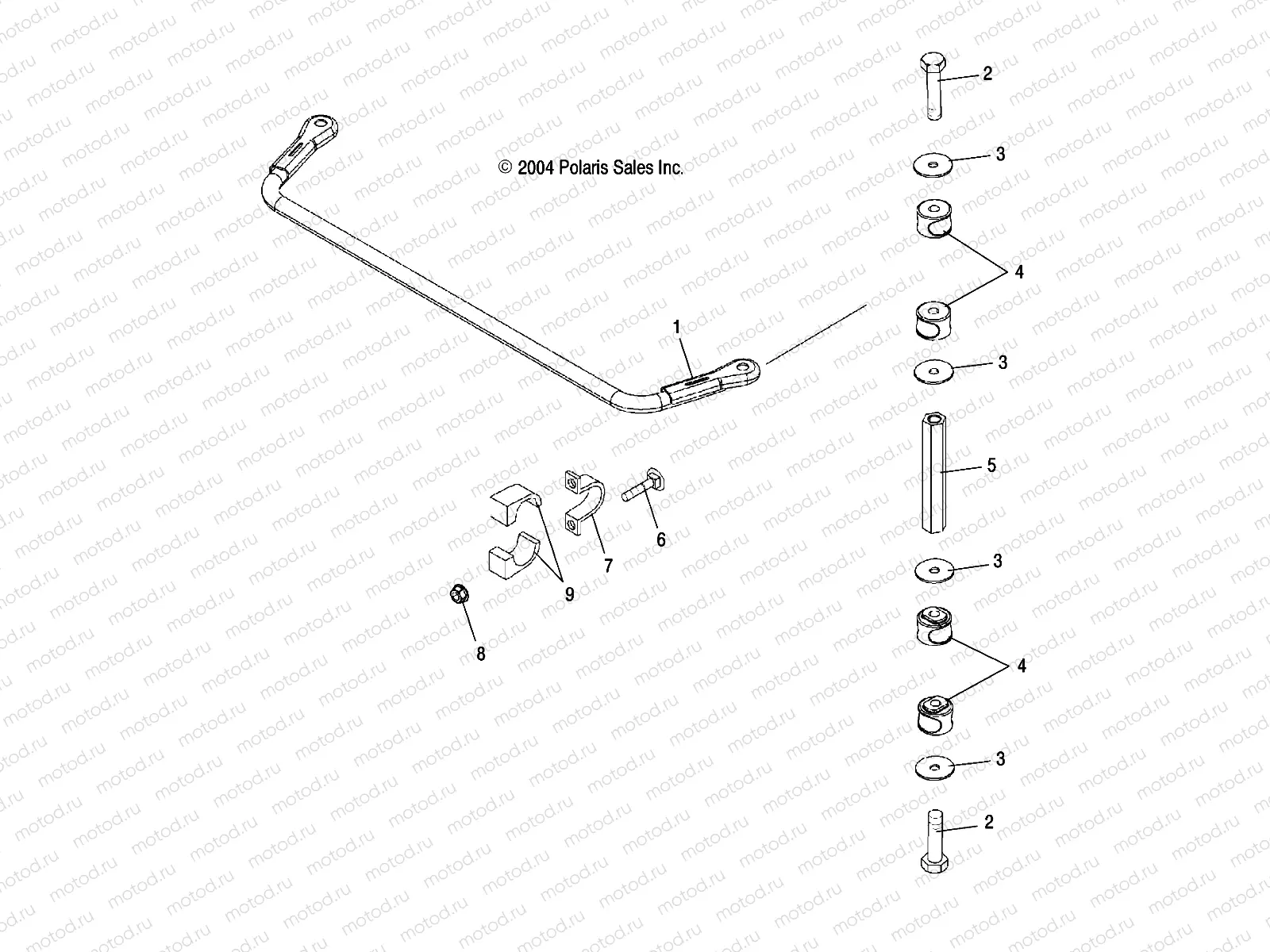 STABILIZER BAR | STABILIZER BAR, REAR - R05RD68AA/AB (4998269826C10)