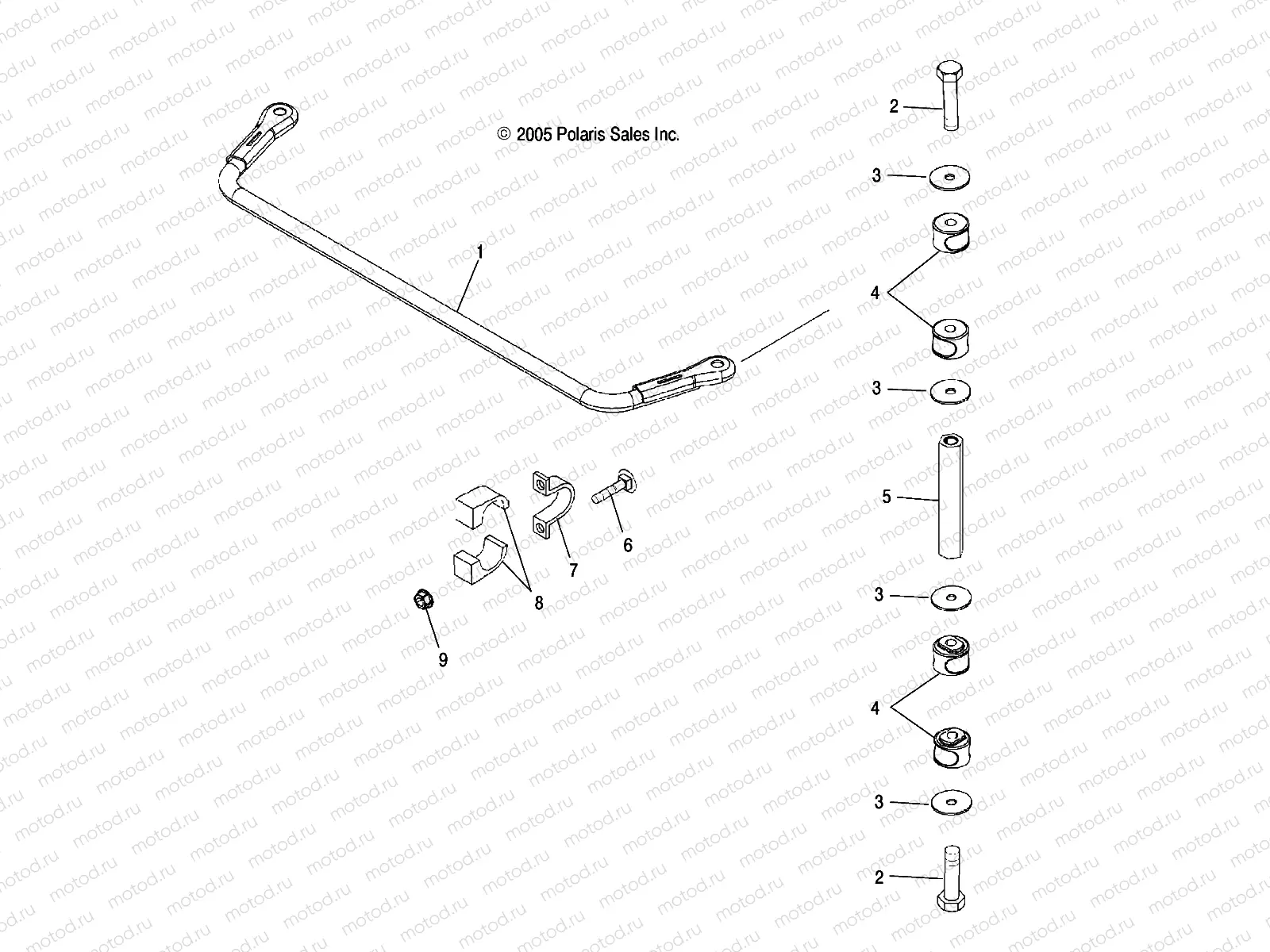 STABILIZER BAR | STABILIZER BAR, REAR - R07RB50AA/RH50AA (4999202119920211C10)