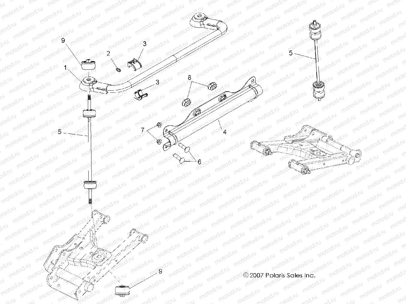 STABILIZER BAR | STABILIZER BAR, REAR - R08VH76AD/AG (49RGRSTABILIZERRR08VISTA)