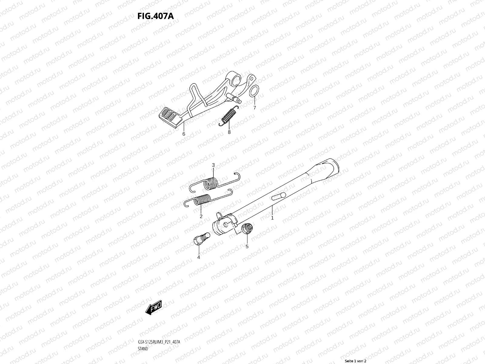 STAND - FOOT BRAKE LEVER