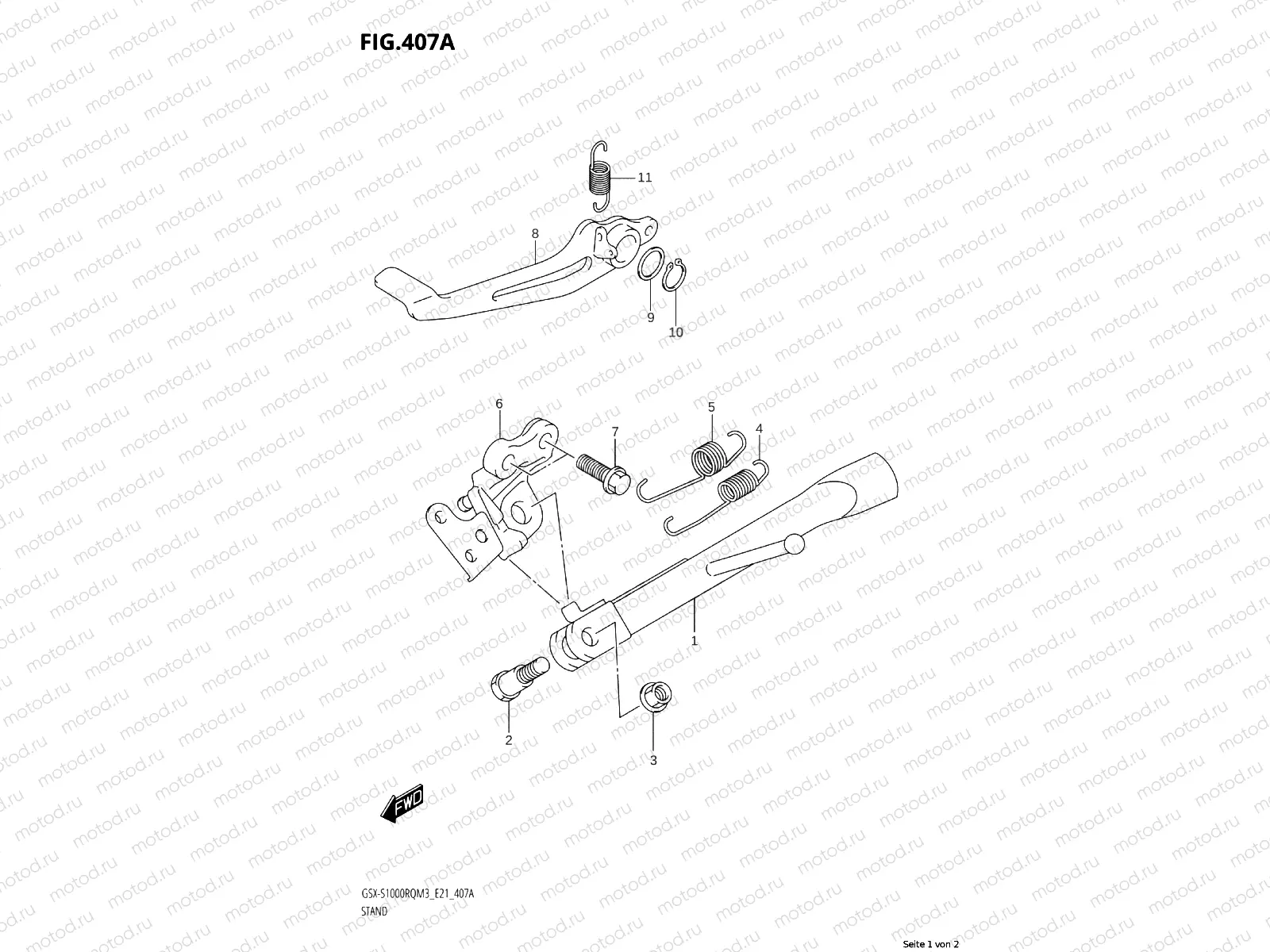 STAND - FOOT BRAKE LEVER