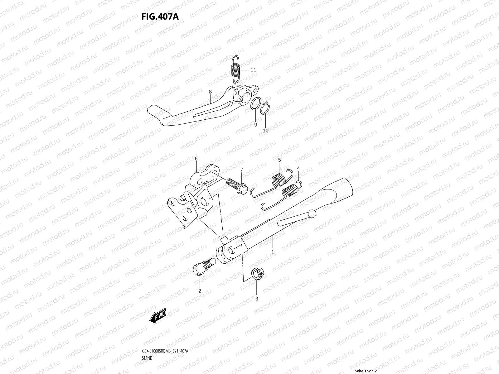 STAND - FOOT BRAKE LEVER