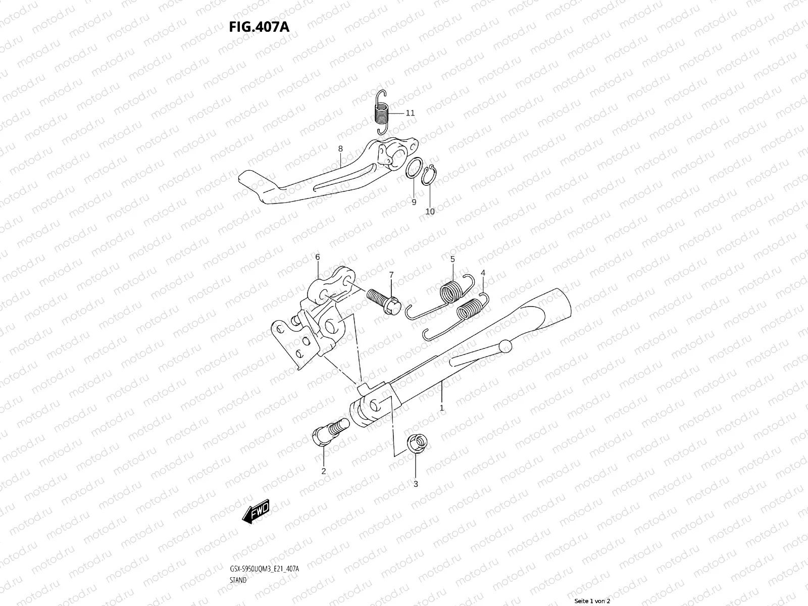 STAND - FOOT BRAKE LEVER
