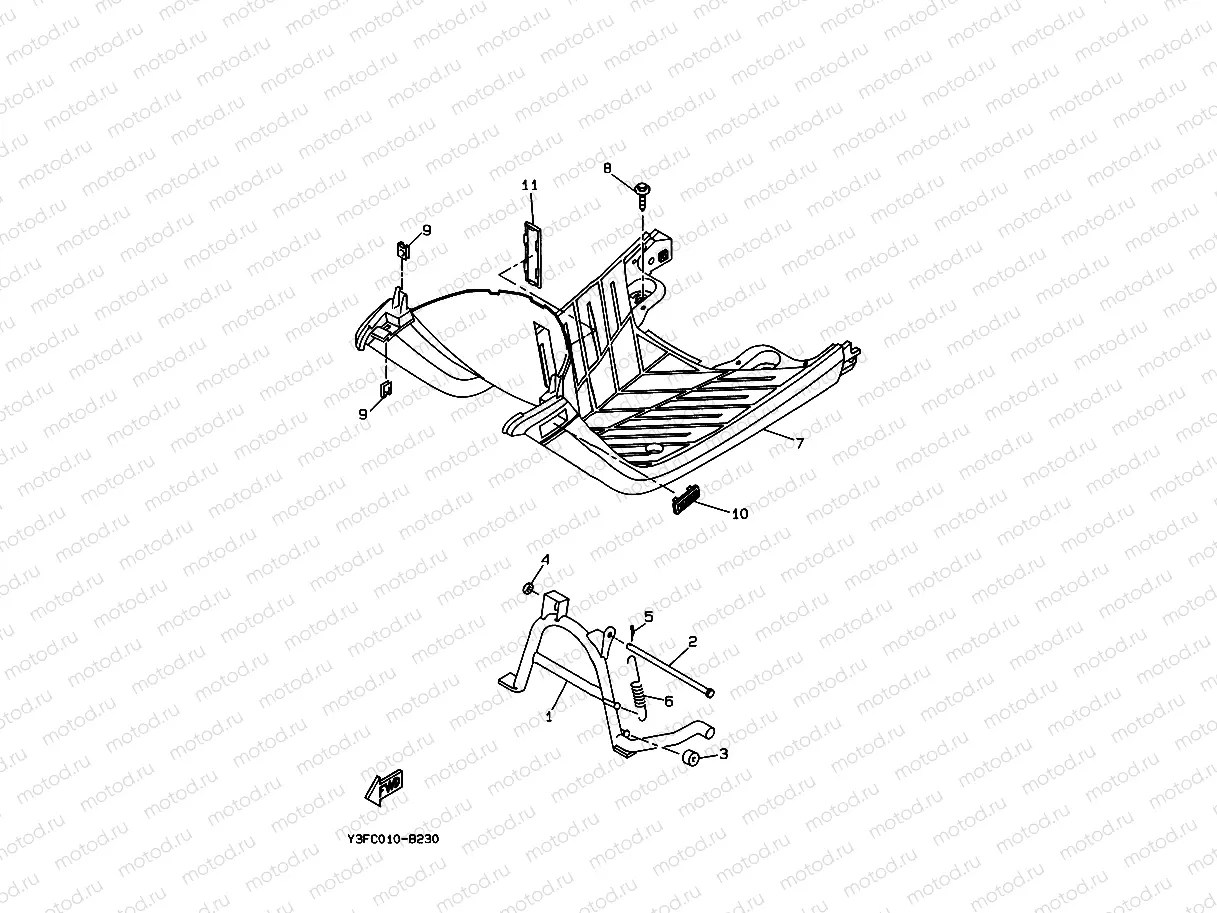 Stand. Footrest