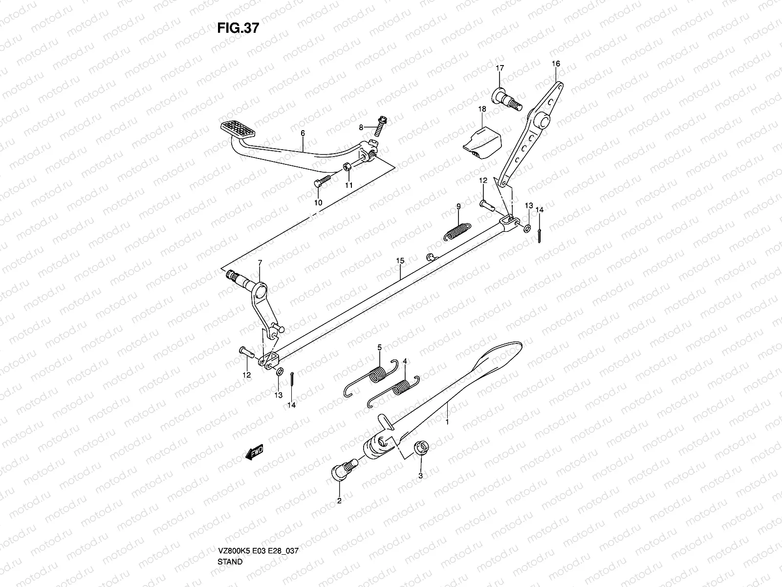 STAND - REAR BRAKE