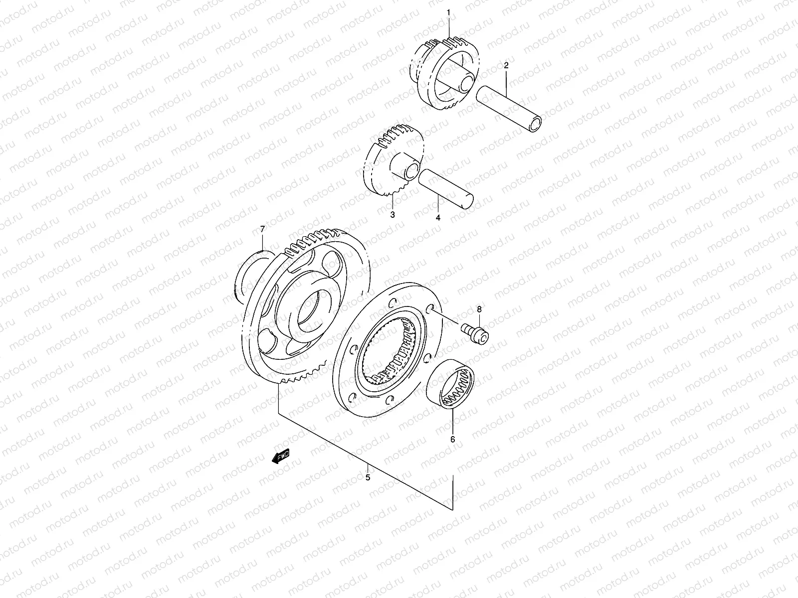 STARTER CLUTCH (MODEL Y/K1/K2)