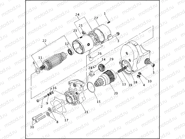STARTER MOTOR - 883