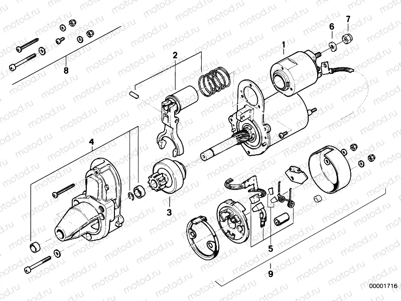 Starter single parts / D6RA15