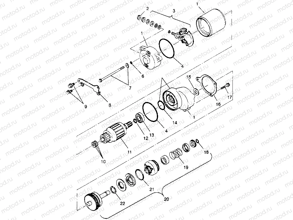 STARTING MOTOR 2X4 400L W957540 (4930093009D008) | STARTING MOTOR 2X4 400L W957540 (4930093009D008)