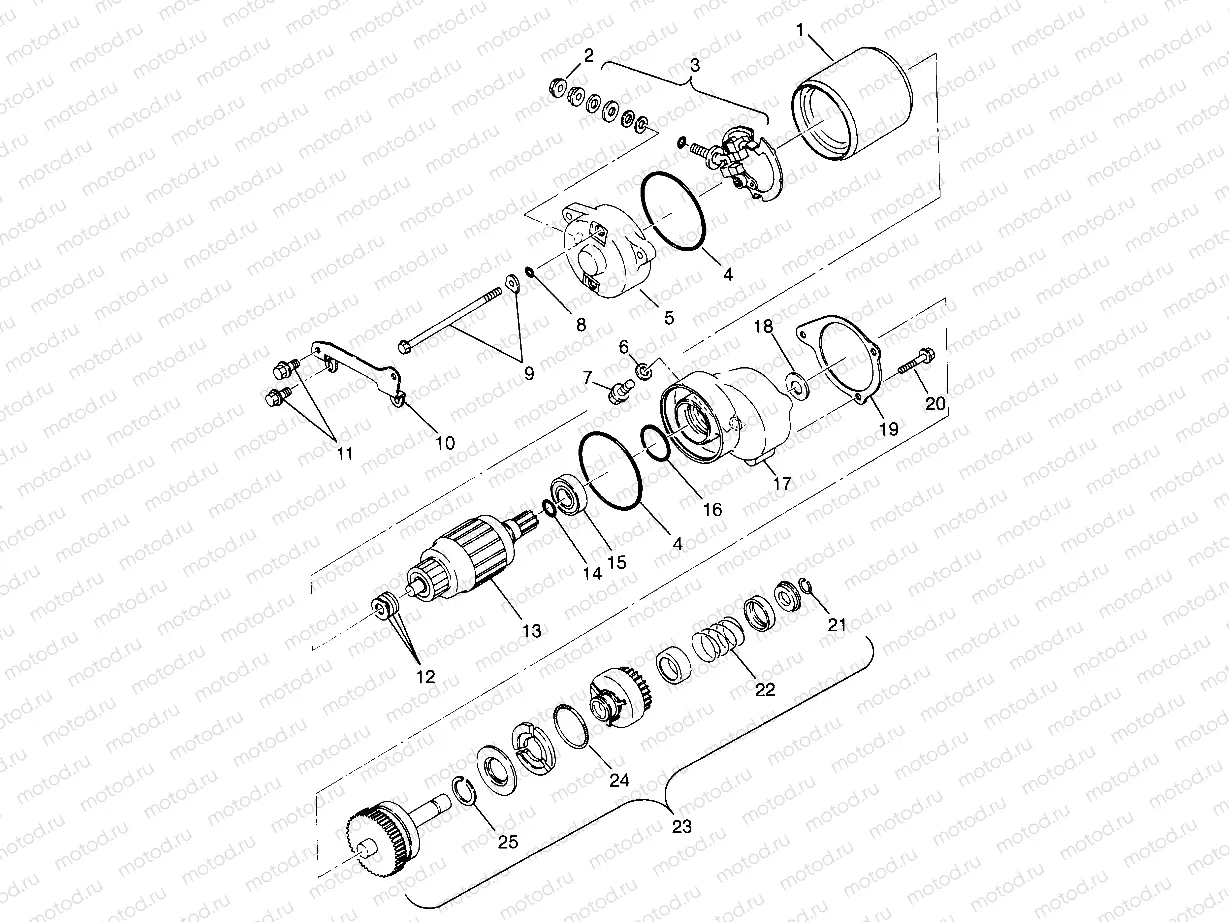 STARTING MOTOR (400) XPRESS 400 W969540 (4935923592E004) | STARTING MOTOR (400) XPRESS 400 W969540 (4935923592E004)