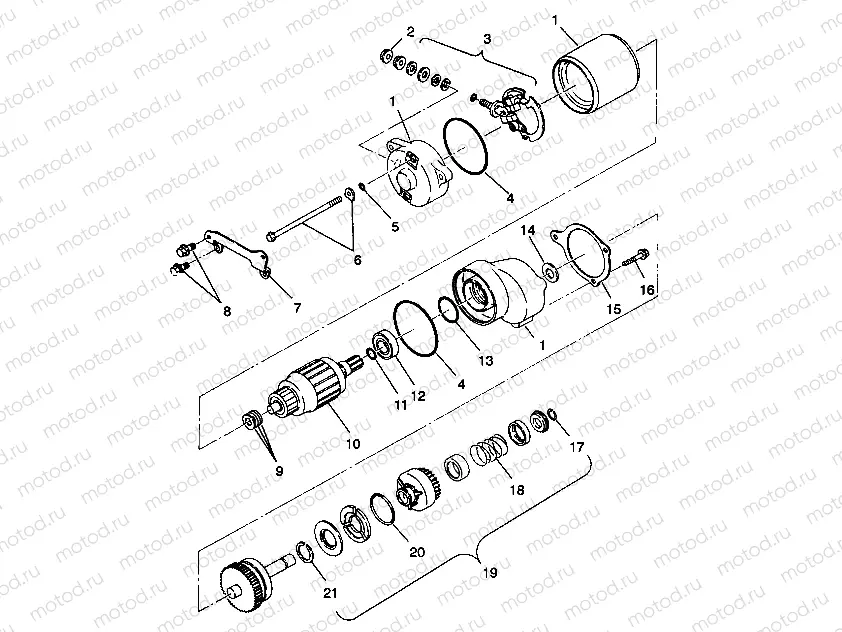 STARTING MOTOR 6X6 350L S938739 (4924362436050A) | STARTING MOTOR 6X6 350L S938739 (4924362436050A)