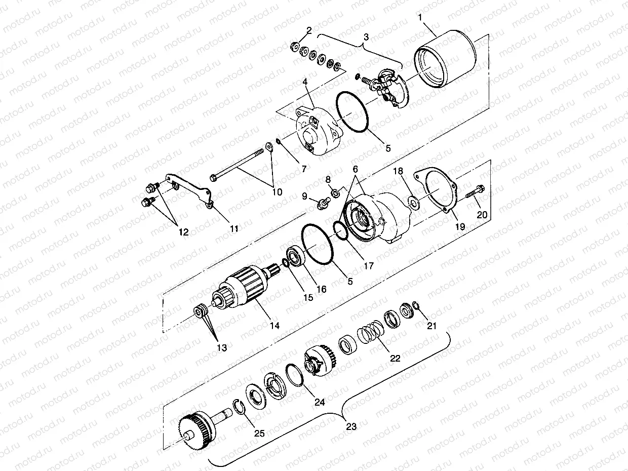 STARTING MOTOR 6X6 400L W968740 and 6X6 400L Norwegian N968740 (4935963596E001) | STARTING MOTOR 6X6 400L W968740 and 6X6 400L Norwegian N968740 (4935963596E001)
